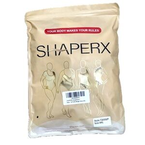 🩱👜 SHAPERX Colombian Nude Shapewear Bodysuit | Tummy Control | Size 4X‎ NWT